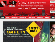 Tablet Screenshot of novaksanitary.com